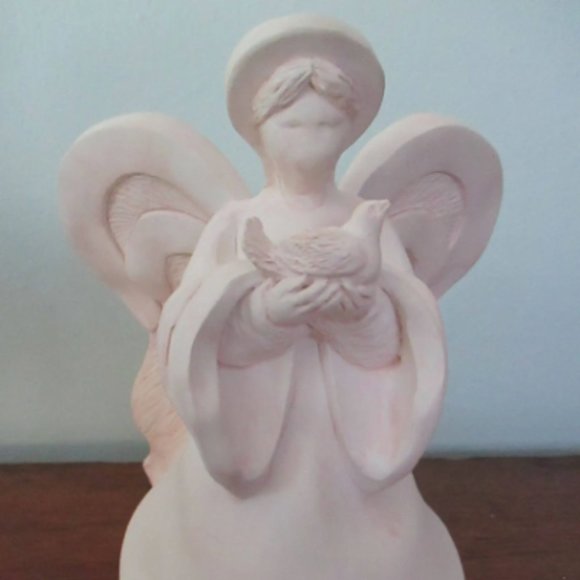 Candlelights Silent Night Angel Vintage Figurine Candleholder by Suzan Bradford - Picture 1 of 6
